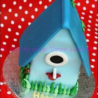 Birdhouse I really loved to do this cake looking like a birdhouse!