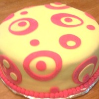 First Fondant Lemon cake W/ lemon flavored fondant.