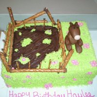 Horsing Around! My pretzel fence looked great, but fell apart as I was trying to add it to the cake. I'm still trying to figure out why. Family at the...