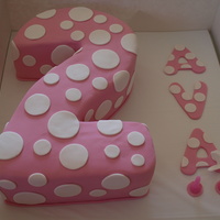 Number 2 Vanilla buttercream covered in white chocolate ganache covered in fondant. Made from a Number 2 tin i hired from a local cake shop. Thanks...