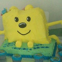 Wow Wow Wubbzy Wubbzy is two cake: devils food w/ choc mousse and lemon with a lemon cream cheese frosting, the base sheet cake is a white almond and the...