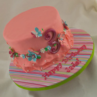 "jade" 6" Round Vanilla Cake with Strawberry Buttercream, covered in Vanilla Fondant and Fondant Accents. Colors and design based on the...