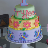 "rylee" Inspired by the "Hugs & Stitches" theme/decor, this is a 6" Round /8" Petal/10" Round cake. Top & Bottom...