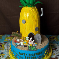 In A Pineapple, Under The Sea The "pineapple" barrel cake is made of four, two-layer 6" round tiers of Pineapple Pound Cake with a Pineapple Glaze filling...