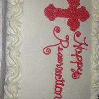 He Is Risen Red Cream Cheese Icing, red velvet cake TYFL.