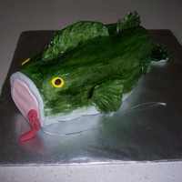 Bass Fish WASC cake covered in fondant and hand painted...