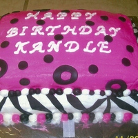 Hot Pink With Zebra Stripes For A 15 Year Old 