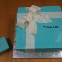 Tiffany Box Bridal Shower Cake This is a chocolate cake with white buttercream icing