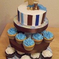 Baby Cake Baby shower cake based on a picture given to me. Not sure who to credit it to.