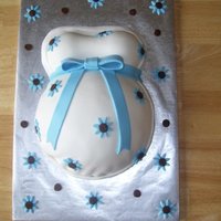 Baby Bump Marshmallow fondant with mmf accents