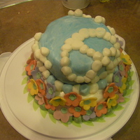 Wilton Course 3 - Final This was the final tiered cake for the Wilton Course 3. I was in a hurry and was putting the whole thing together about an hour before...