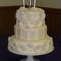 Elegant Modern Cake This is my first Wedding Cake and only the third cake I've made. I was very pleased with the outcome.