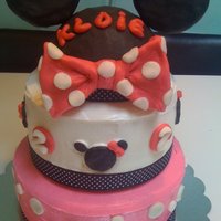 Minnie Mouse Cake I made this for a friend's little girl who is turning 2.