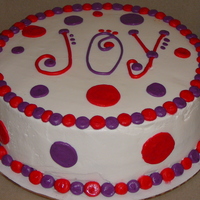 Polka Dot red and purple polkadot cake