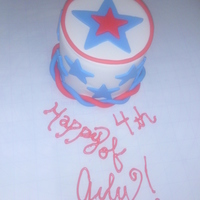 4Th Of July Tall Hat Quick cake I threw together for an impromptu 4th of July party. Homemade buttercream fondant.