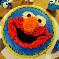 Elmo Cake And Cupcakes For 2Nd Birthday My first cake. I took a Wilton Class 1 and made my first cake for my son's 2nd birthday.The cake itself was WASC recipe that was...