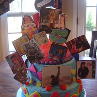 I Love The 80's B-Day This cake was inspired by USER-cambo. I wish it would have came out cleaner:( Didn't expect the icing to look like spackle. I am o.k....