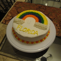 Wilton Course 1 Rainbow Cake. 