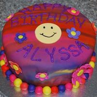 70S Birthday Cake This was for a 12-year old girl who loves everything 70s.