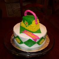 Birthday Purse Cake I made this for a friends daughter- I carved the purse out of cake and covered it with buttercream and fondant.