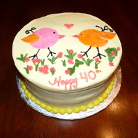 Birdy Cake For my parents 40th anniversary