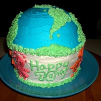 Children Around The World This is a 70th Birthday cake for the secretary at the school I work at. When I asked around to see what people thought I should do for a...