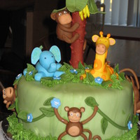 Jungle Baby Shower Cake 