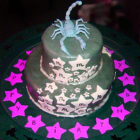 Scorpio Birthday Cake I made this for a friend of mine, It's a Scorpio cake,It's chocolate cake with raspberry filling & chocolate buttercream.The...