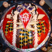 World Of Warcraft "horde Birthday Cake" This was my first attempt at a cake using fondant, I made it for my boyfriend & he loved it. I think I did an alright job but please...