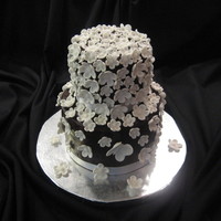 Gumpaste Flowers And Butterflies On Ganache 