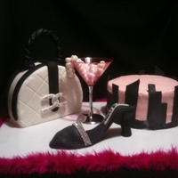 'sex And The City' I made this cake for my BFF. She LOVES the Sex and the City series and movie. There are ALOT of first on this cake for me. First high heel...