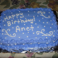 Birthday Cake Yellow cake with buttercream icing