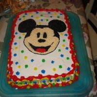 Mickey Mouse White cake with buttercream icing