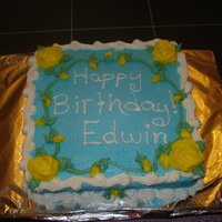 Birthday Cake coconut cake with buttercream iciing