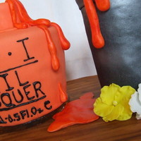 Nail Polish Cake An OPI nail polish bottle with lid/brush made for a new spa's grand opening.