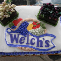 End Of Grape Season my husband works for Welch's and so i was aked to create a cake for their end of Grape Season party... this is what they got!