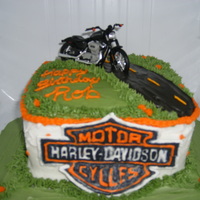 A Harley For My Dad My father LOVES HArley Davidson Motorcycles... for his birthday he deserved a cake as special as he. The cake was a chocolate cake with...