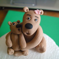 Teddy Bear first attempt at fondant bear(using aine2's tutorial). not perfect though!