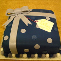 30Th Birthday Present Cake 9" chocolate sponge filled with choc ganache.covered with fondant.