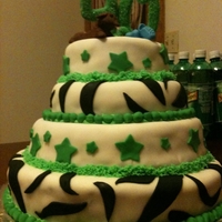 40Th Birthday Yay! My first stacked cake. Made for my friend's birthday...wanted to do something abstract - but incorporate her love of Elvis -...