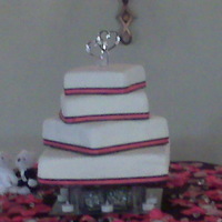 Square Cakes 4 Tired wedding cake, 16x16,12x12, 10x10, 8x8.