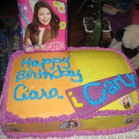 I-Carly Cake For Daughter's 7Th colored buttercream frosting. "I-Carly made of fondant with buttercream decoration on it"