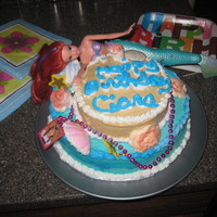 Ariel Birthday My daughter's 6th birthday cake.