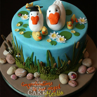 Duck Pond Cake This was a last minute order for a girl's graduation. The girl loves ducks and her MIL (my client) wants grandchildren really badly so...