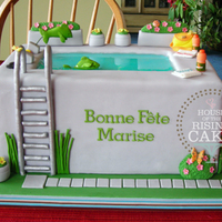 Swimming Pool Cake This cake was done for a friend's swimming partner. They call each other Mr and Mrs Fish (in French) so that's how I came up with...