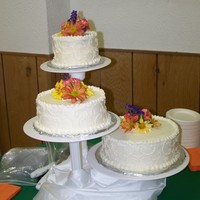 Fresh Flower Anniversary Cake 