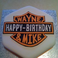 Harley Davidson Logo Replica Birthday Cake This was made to replicate the Harley Davidson logo. All fondant decorations
