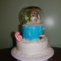 Littlest Pet Shop Snow Globe Winter Birthday Snow Globe Cake