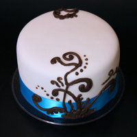 1St Wedding Anniversary Cake replica of the bride and grooms wedding cake