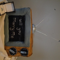 Rehersal Dinner the groom proposed using a video of there special times together and at the end it said will you marry me, and thats when he pulled out the...